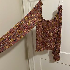 Off the shoulder floral flowy top